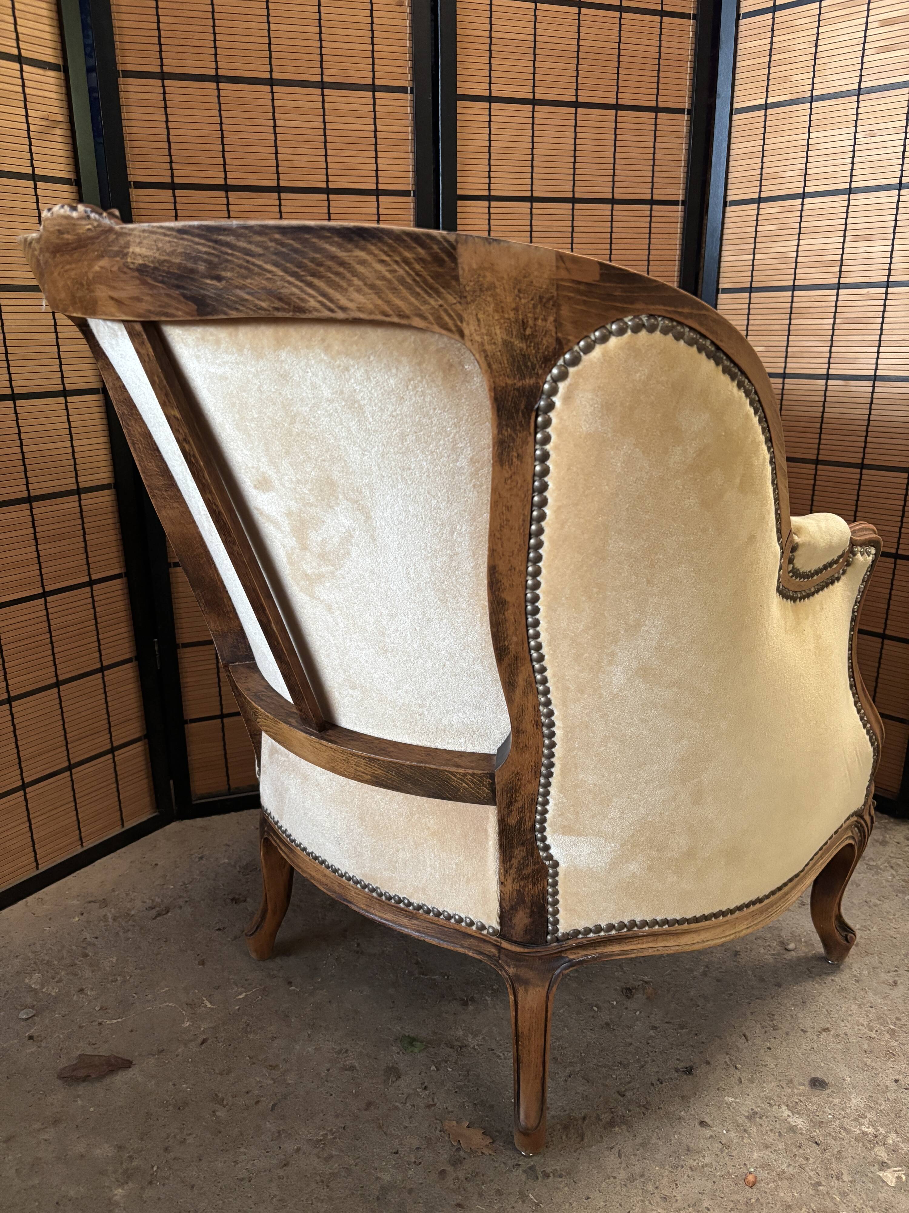 Pair of bergère armchairs