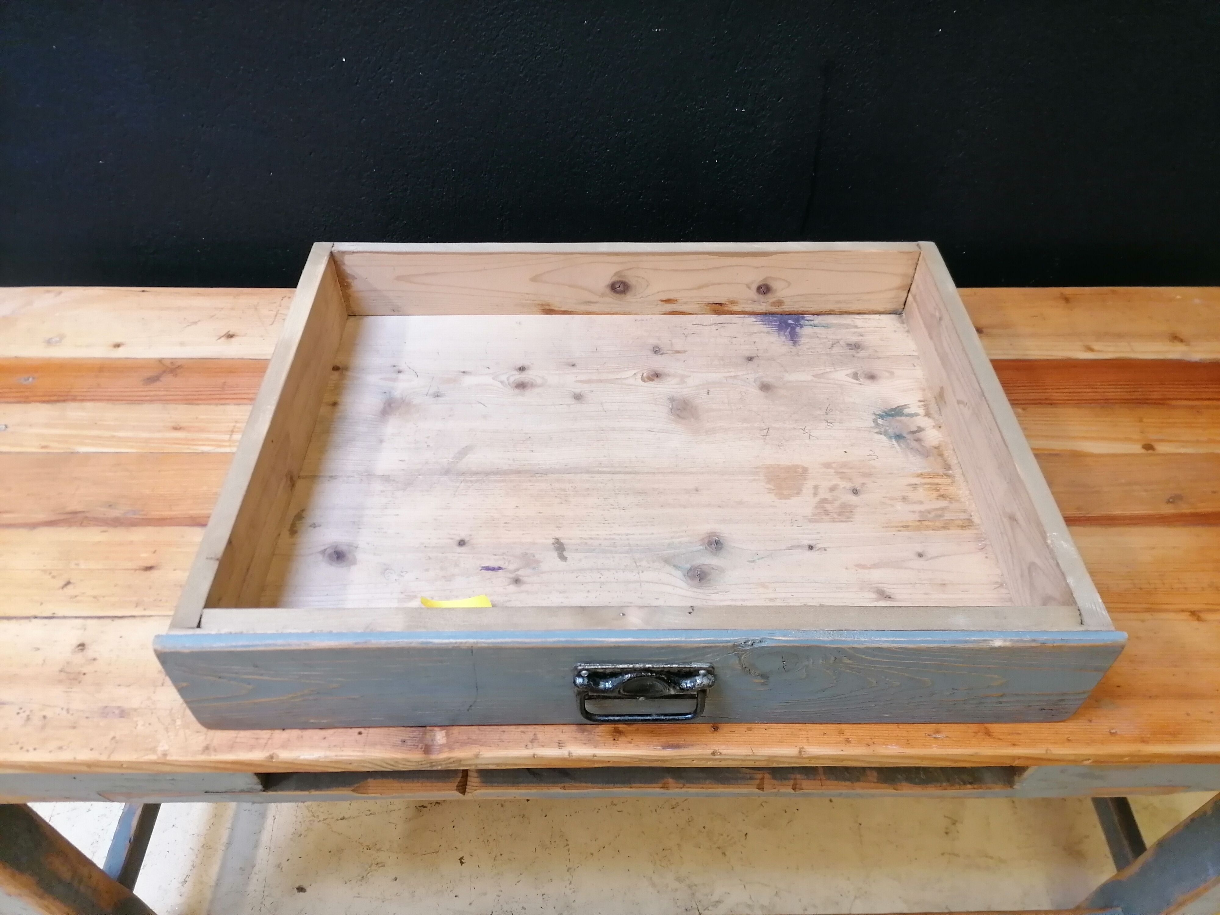 Patinated drapery table