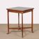 Square game table in marquetry, early 20th century