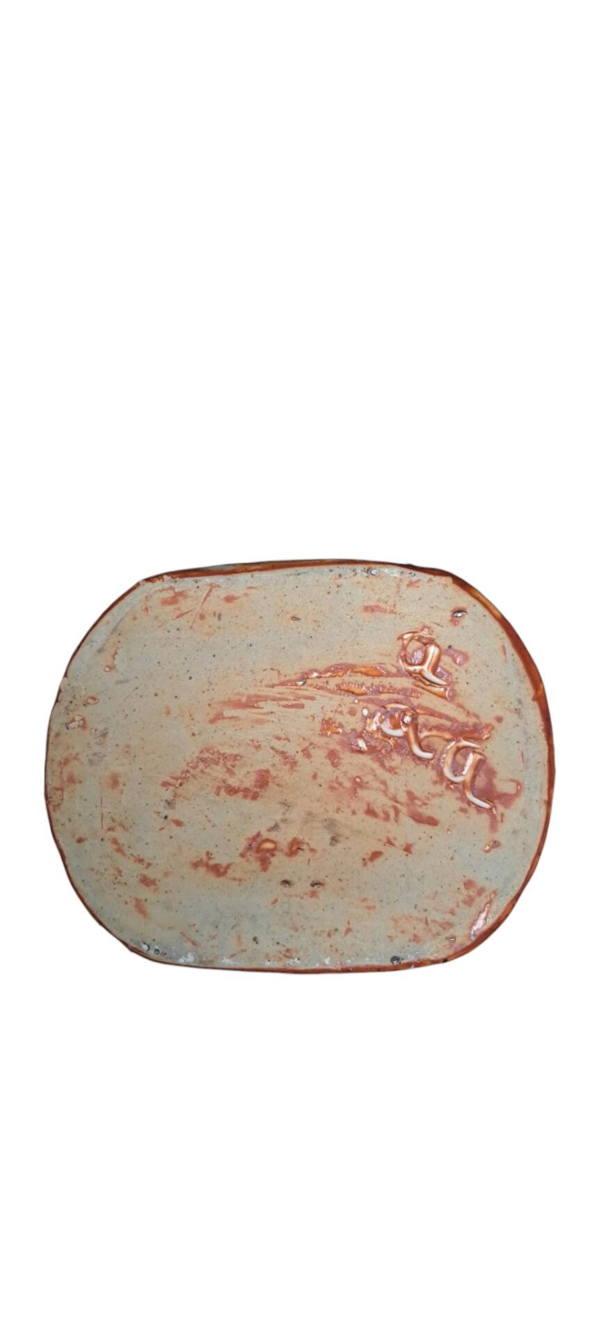 Artisanal Stoneware Vase Folk Art — Signed