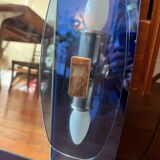 Vintage blue mirror – Space Age / Veca / Fontana Arte style