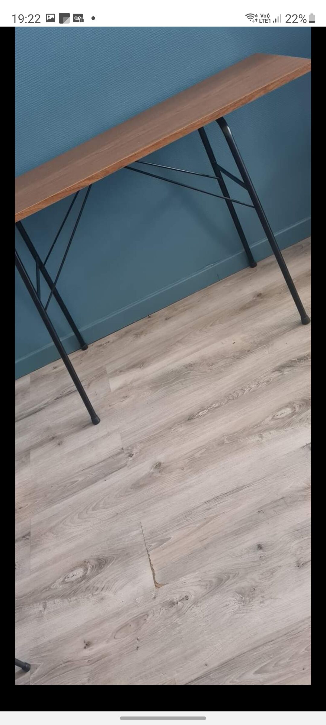 La console bureau table vintage aux pieds effei