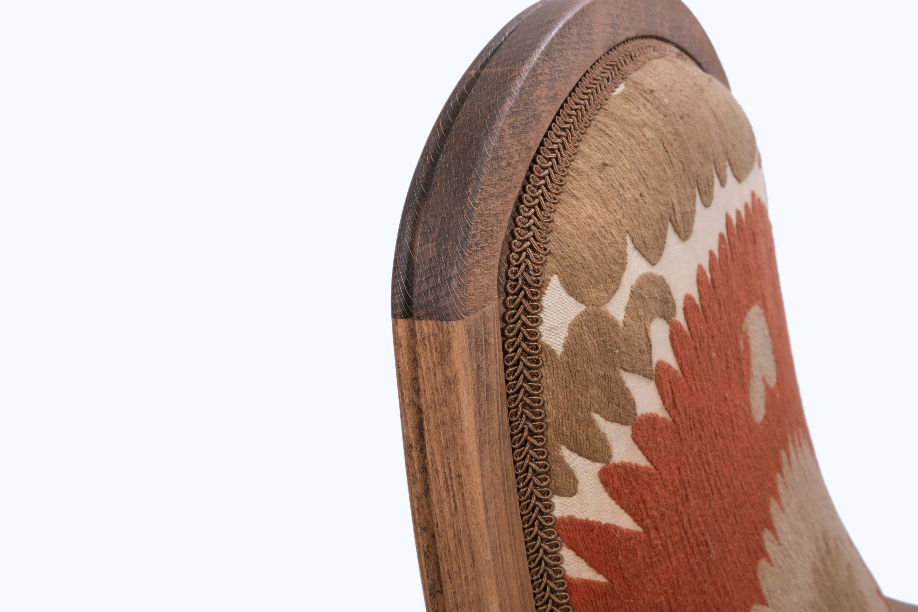 Boho Chic Suzani Embroidered Bergere Chair