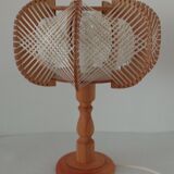 Wooden bedside lamp