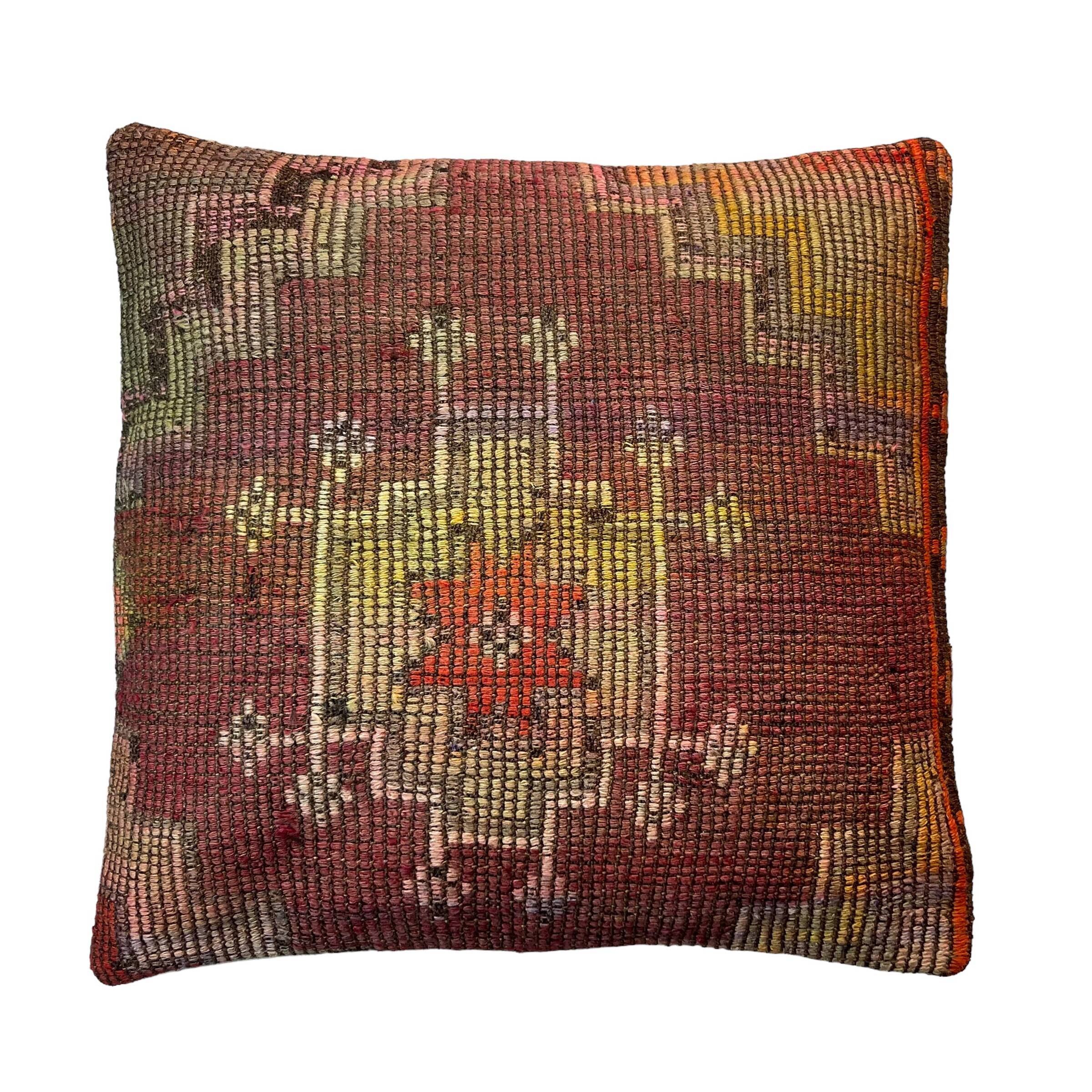 Housse de coussin kilim turc vintage, 55 x 55 cm