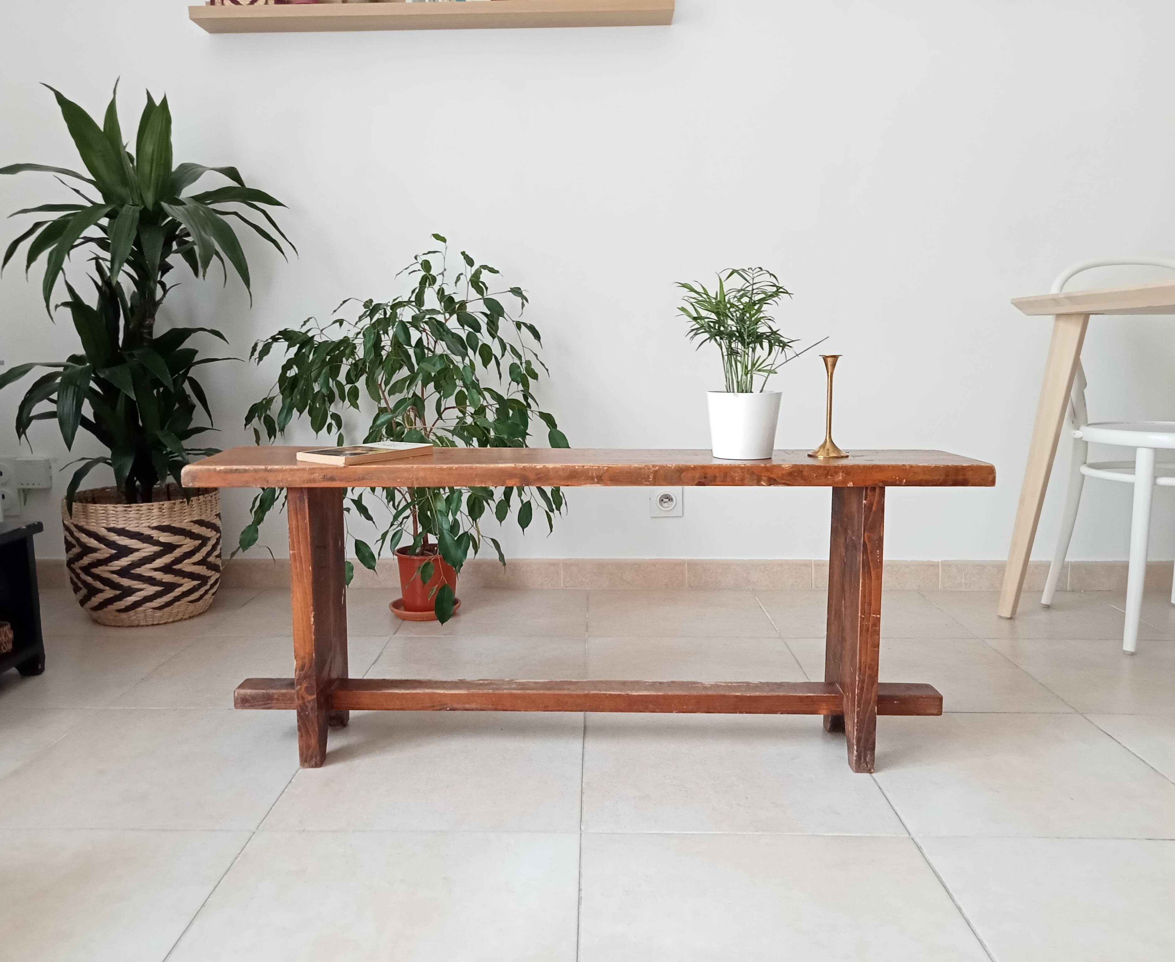 Wooden bench, 70s-80s