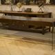 Desk design in melamine, glass and chrome 1980s