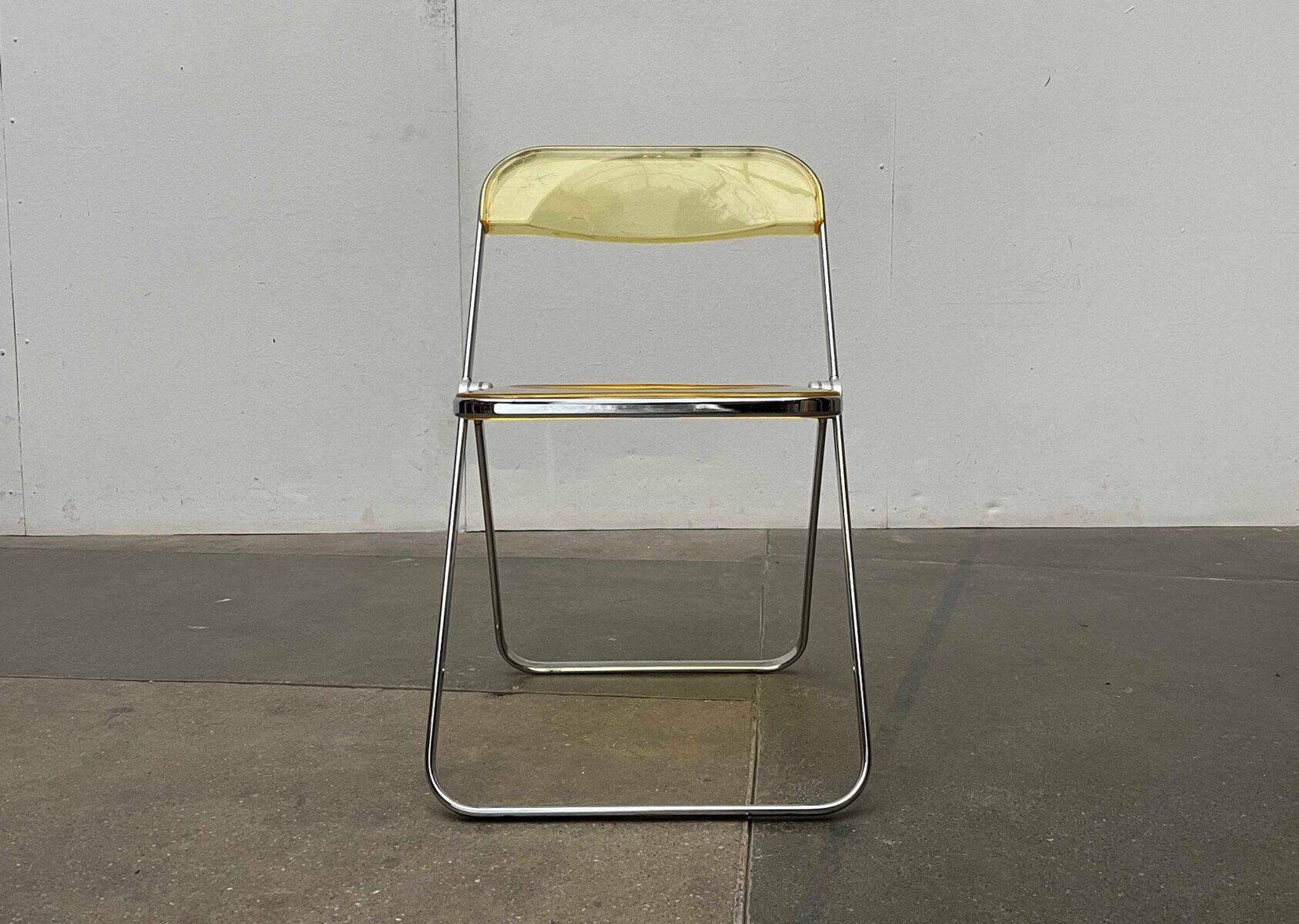 Folding Chair Model Plia Italian Mid-Century Modern Space by Giancarlo Piretti for Castelli, 1960s