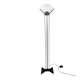 Italian steel tear plate and glass floor lamp 1980’s.