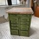 Meuble établi rangement militaire industriel vert