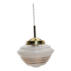 Frosted molded glass globe with gold edging