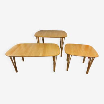 Set (3) tafels van het Deense merk Haslev
