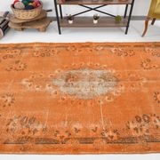 Orange wool turkish rug 299x178cm