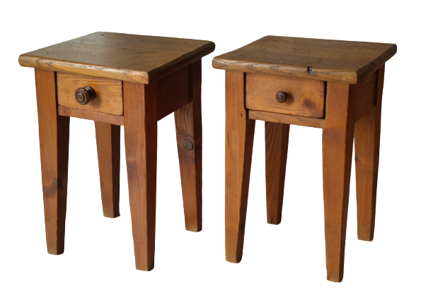 Paire de chevets campagnard  vintage chêne et sapin