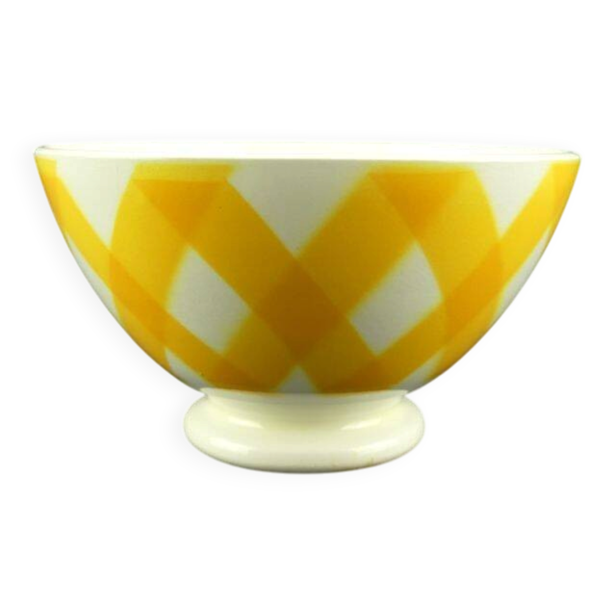 Large yellow bowl in Sarreguemines earthenware.