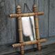 Wooden bamboo imitation mirror, antique mirror, hanging mirror