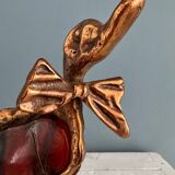 Duck with a bow tie, original sculpture by Yves LOHÉ