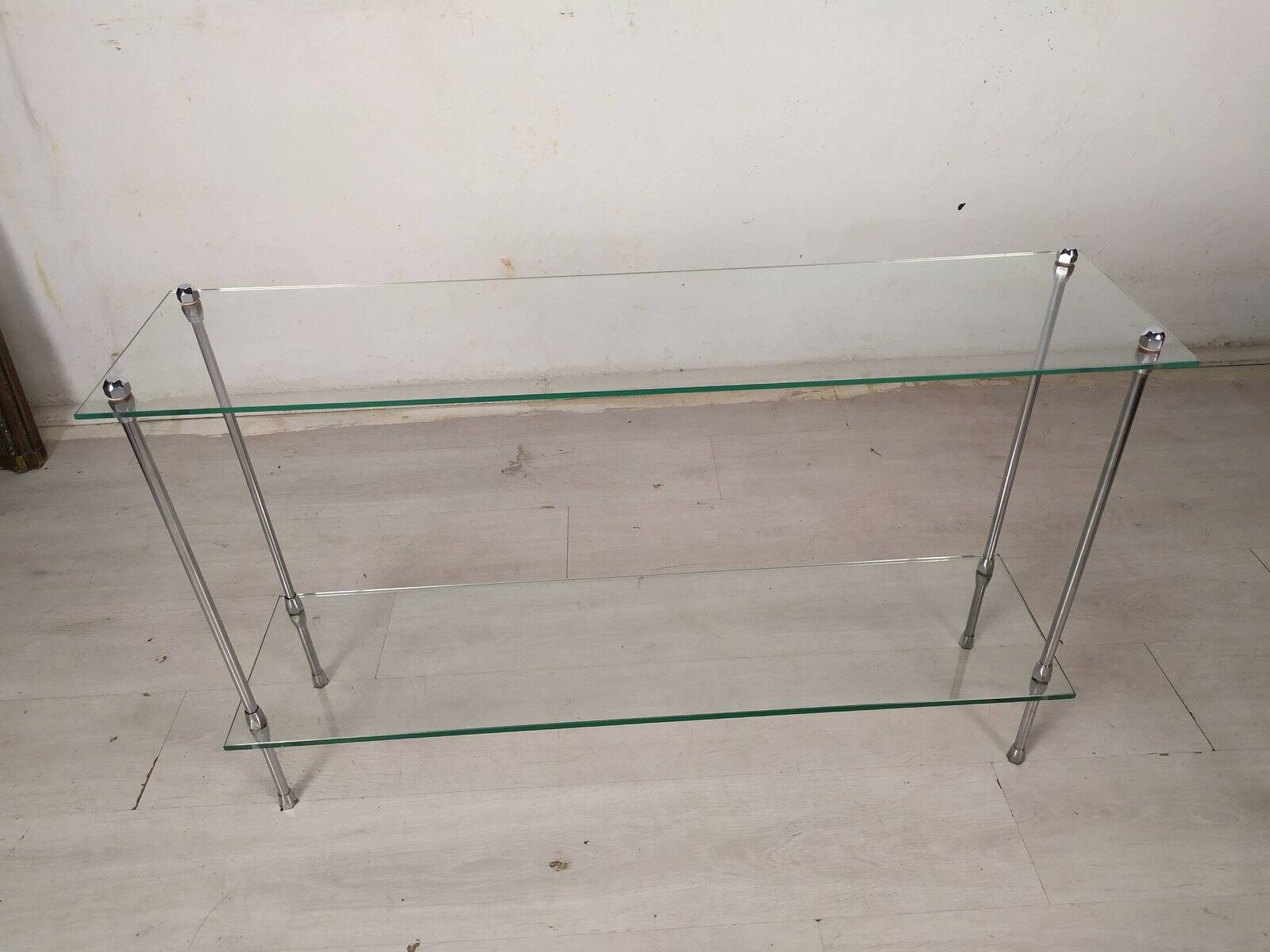 Chrome vintage console, 1970s