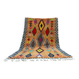 Handmade Berber rug, natural wool, 3x2 m