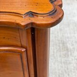 Commode de style mix Louis XV Louis Philippe noyer massif queue d'aronde