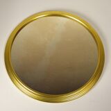 Miroir rond métal doré 31 cm