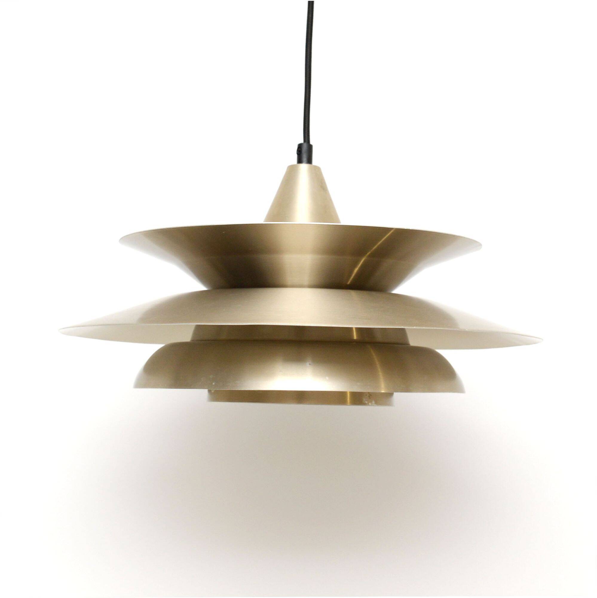 Vintage Danish lamp in brass, 1970's