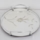 Vintage mirror tray art deco floral engraving