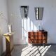 Commode teck poignées cuir 1960