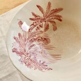 Antique Longchamp compote dish in pink ironstone – Exotic model