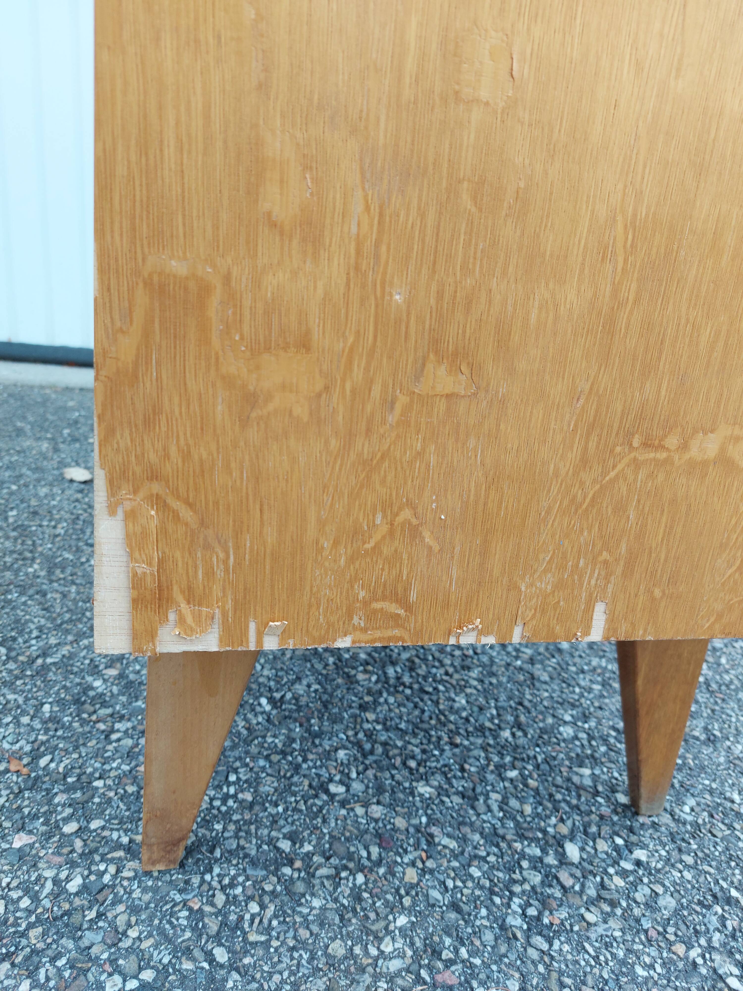 Secretary chest of drawers vintage light wood year 50 60