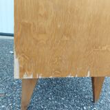 Secretary chest of drawers vintage light wood year 50 60