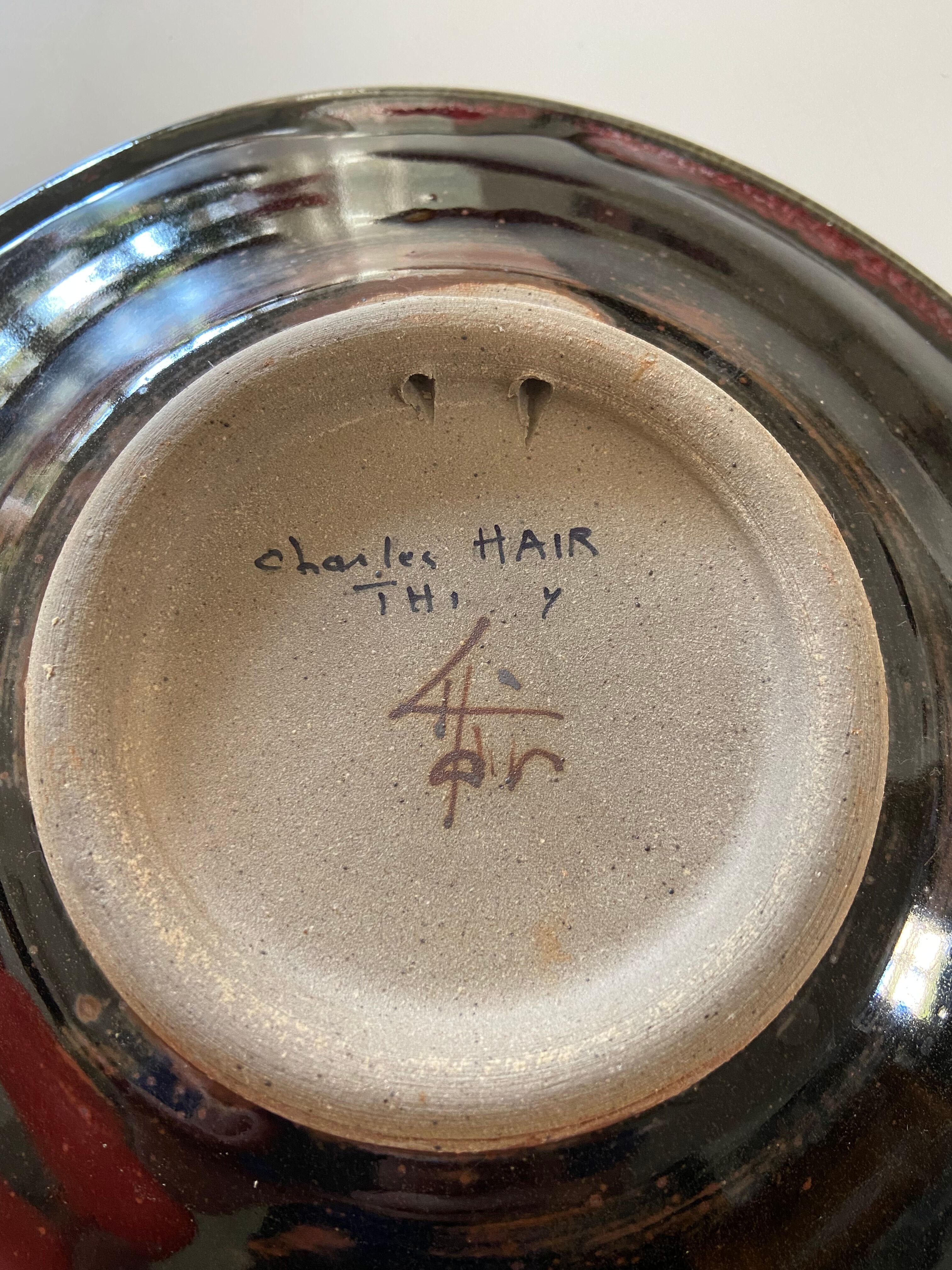 Glazed stoneware cut, Charles Hair