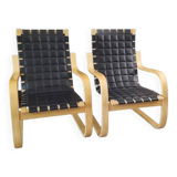 Alvar Aalto leather armchair 406 edition Artek