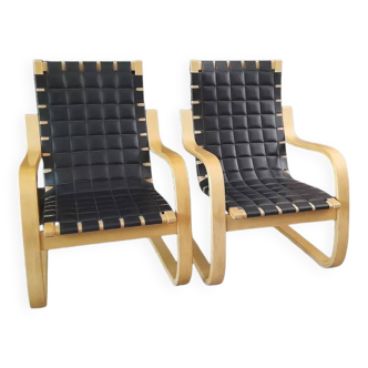 Fauteuil 406 cuir Alvar Aalto edition Artek