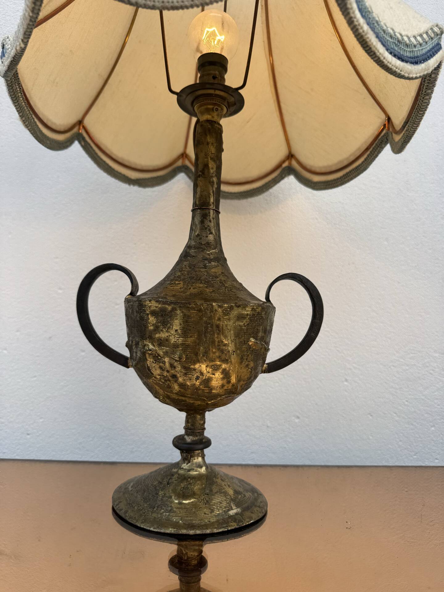 Lampe brutaliste Max Bré années 60