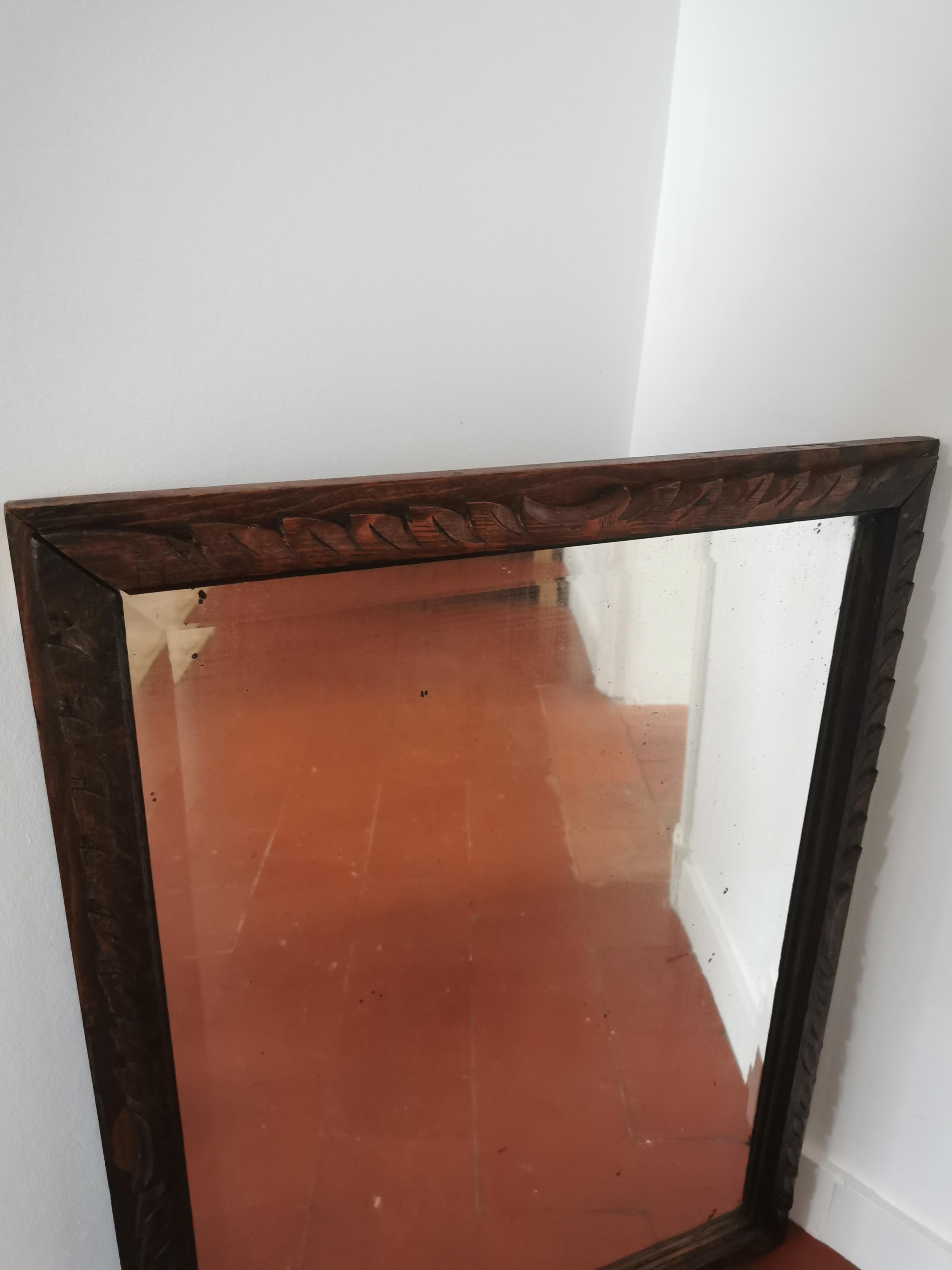 Wooden mirror 74 x 55 cm
