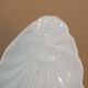 Paris white porcelain bowl, shell butter dish