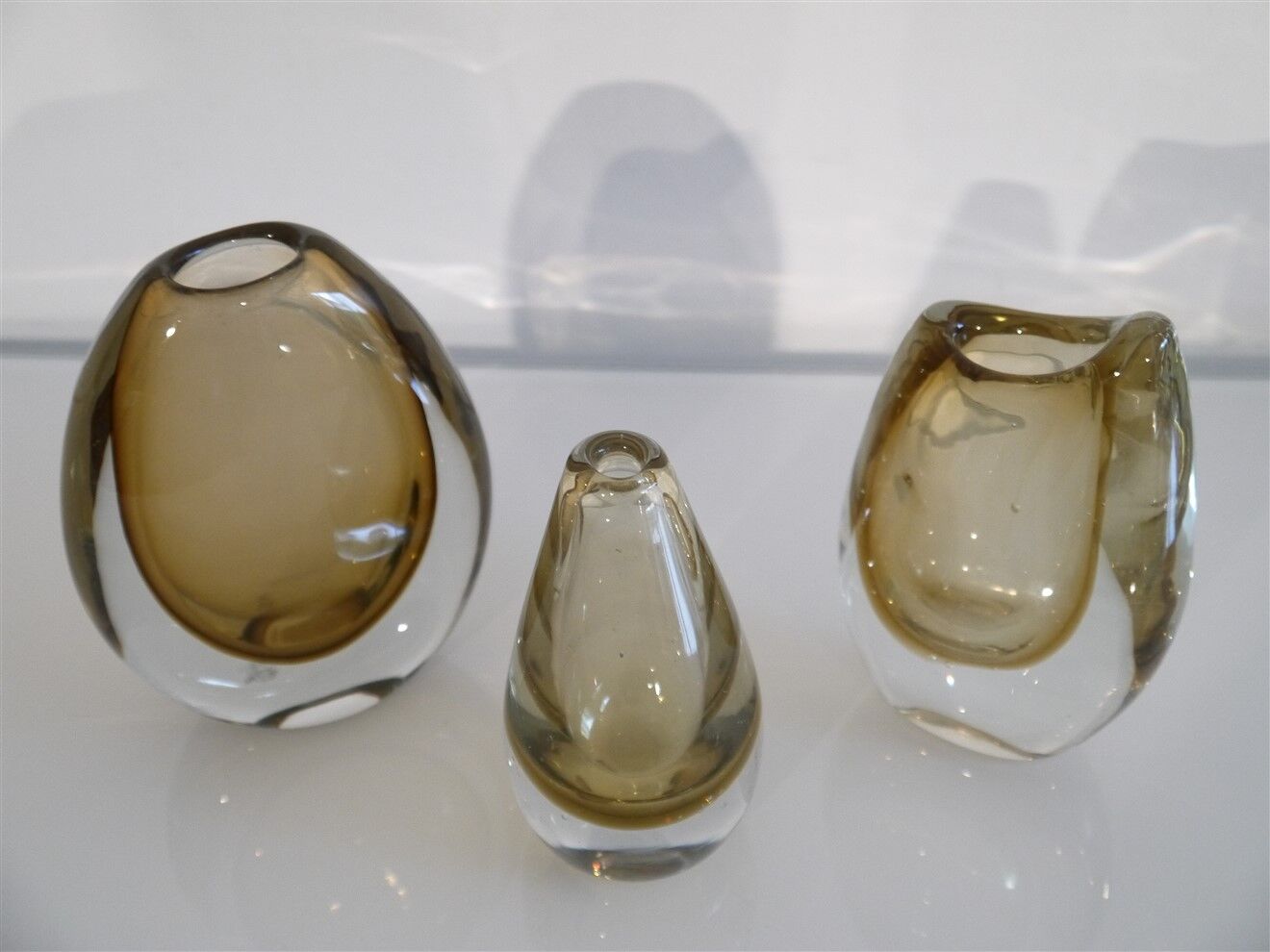 Set of Scandinavian glass vases by Gunnar Nylund 1950