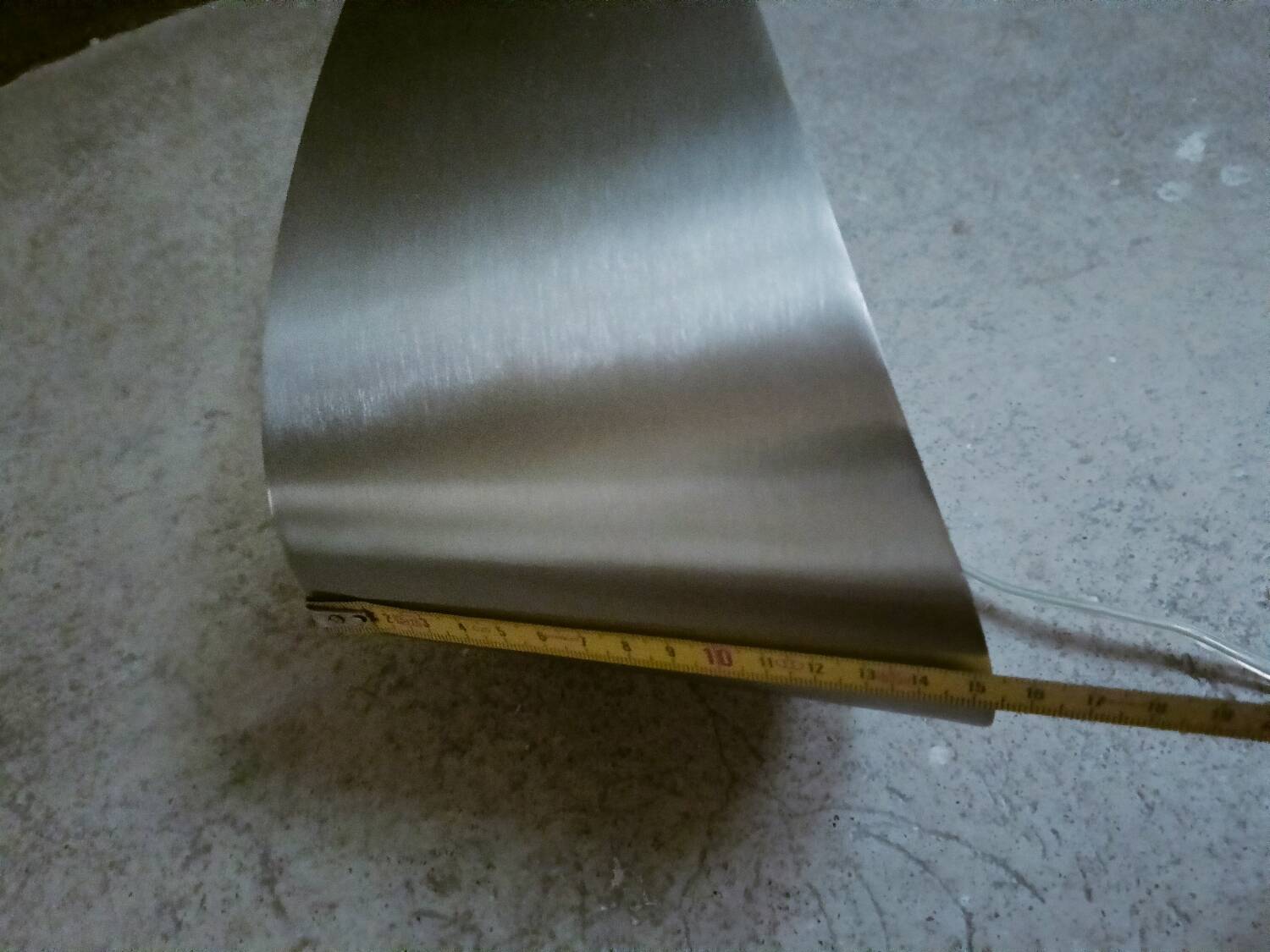 Brushed steel wall light Space Age
