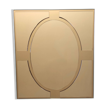 Bronze Rectangular Wall Mirror by Giannobi, Italy