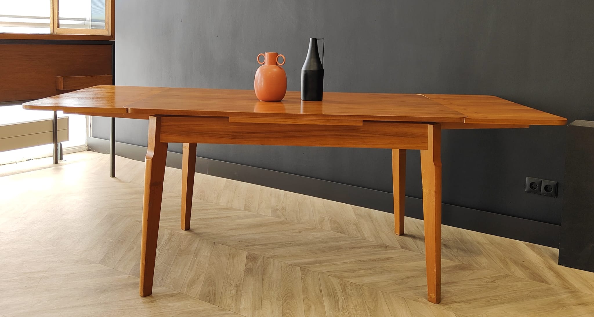 Mid century dining table vintage - extendable