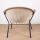 Danish armchair in Leather, Steel and Teak, Balloon model by Hans Olsen 1960.