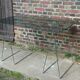 Steel wire desk and smoked glass tray
