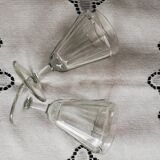 Suite of 9 old bistro wine glasses