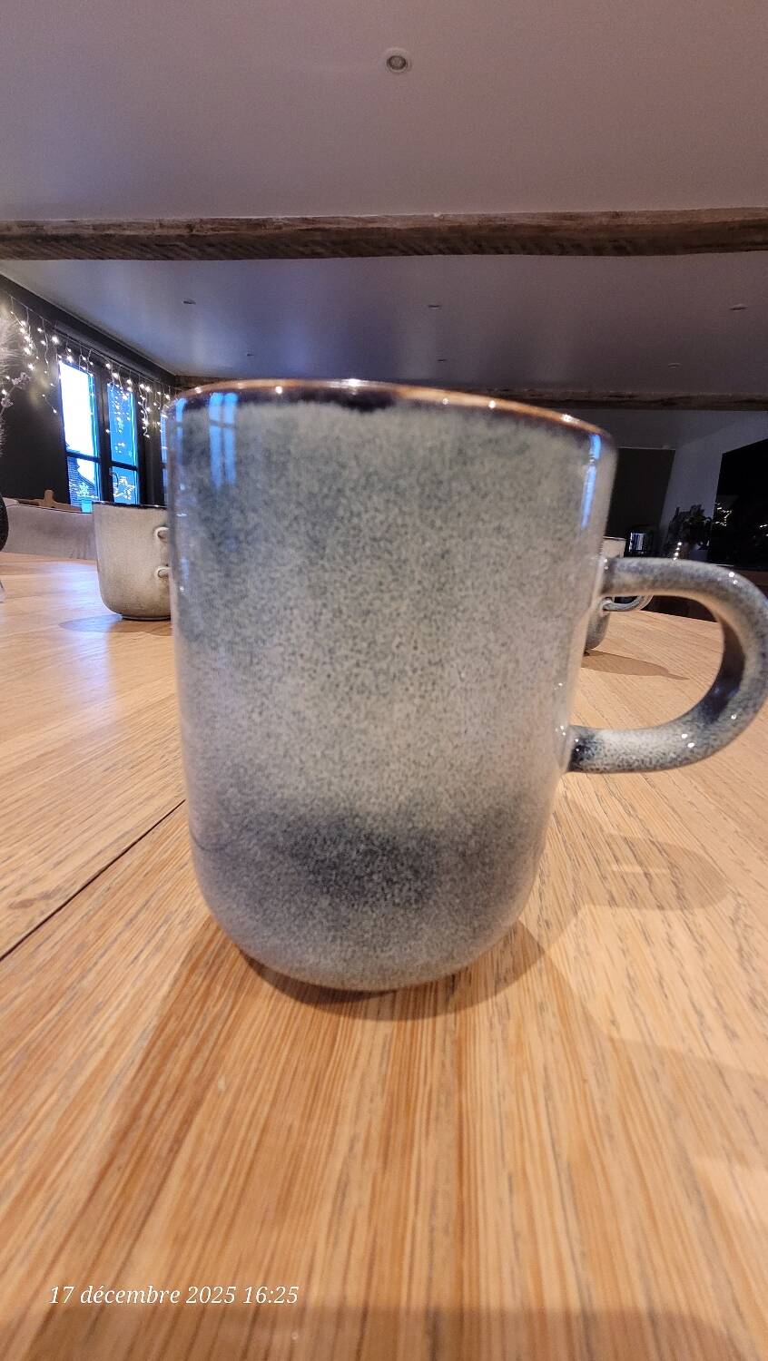 5 mugs bleu/gris