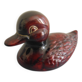 Kanadou duck statuette sculpture vintage ceramic duck design 80s