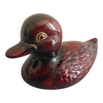 Kanadou duck statuette sculpture vintage ceramic duck design 80s