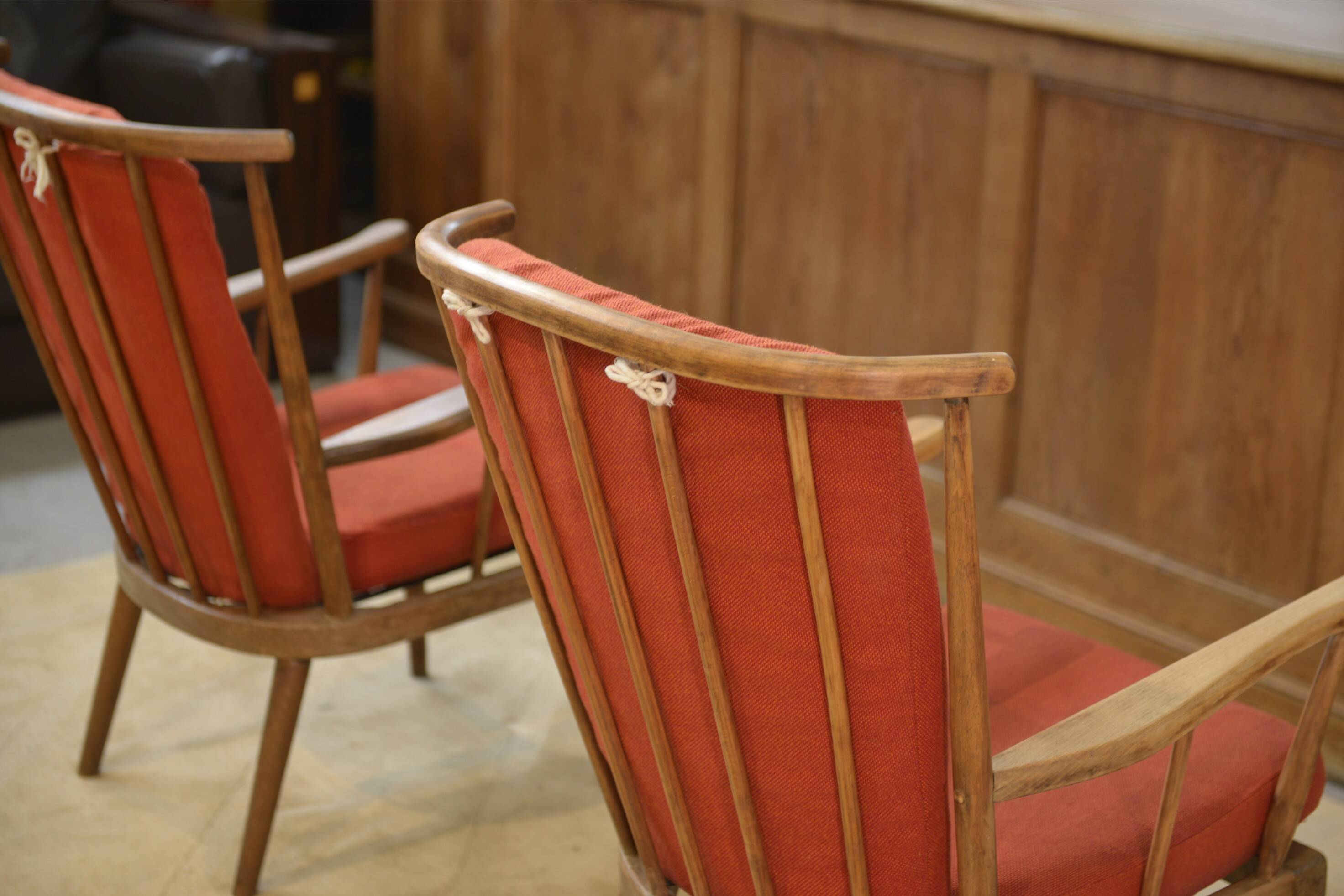 Paire de fauteuils éventail Baumann 1960’s