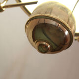 Suspension des années 1970 avec verre opaline