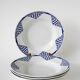 Set of 4 Moulin des Loups soup plates, Pantin model, 1950